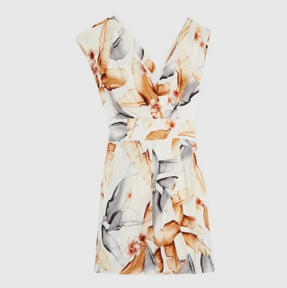 NWT REISS | $370 Dione Leaf Print Dress - Picture 5 of 7